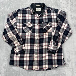 Northwest Territory Flannel Shirt Mens XL Multi Plaid Flap Pockets L/S Button Up
